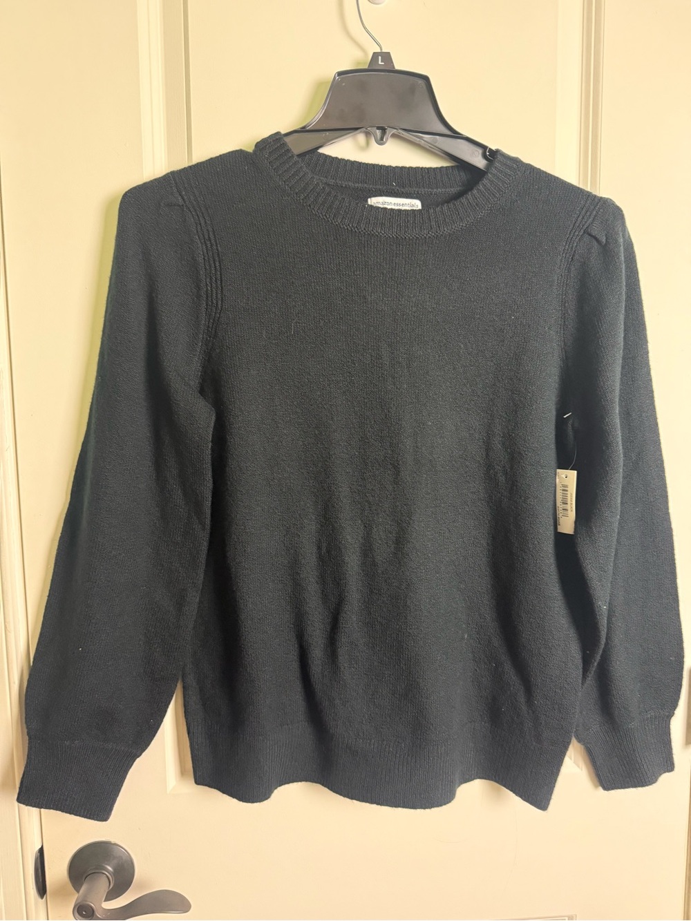 Amazon Essentials Men's Black Crewneck Sweater